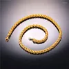 Chains Collare Chain For Men Gold/Black Color Necklace Stainless Steel Twisted Link Wholesale Jewelry N250