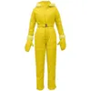 Dames Trainingspakken Grote maten dames jumpsuit uit één stuk casual dikke winter snowboarden buitensporten broek set rits skipak P230531