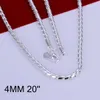 Chaînes Saint Valentin Cadeaux KN-N012 En Gros Argent Plaqué Collier Pour Dames Homme Prix Usine Bijoux De Mode Twisted