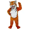 Costumes de mascotte de tigre à fourrure Carnaval Hallowen Cadeaux Unisexe Adultes Fantaisie Jeux de fête Tenue Vacances Publicité extérieure Tenue Costume
