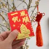 Подарочная упаковка 160 шт. Бумажные красные конверты Hongbao Bags Money Packet Zodiac Tiger Hong Bao Packets