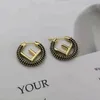 2023 Nieuwe designer sieraden armband ketting ring oorbellen geavanceerd temperament Zwart wit vol diamanten oorbellen