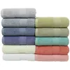 Lot de 3 serviettes de bain de luxe en lin doux en coton à longues fibres pour salle de bain grandes serviettes de bain