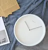 Wall Clocks Nordic Modern Minimalist Clock Ins Living Room Light Luxury Silent Metal Fashion Personality White