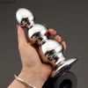 Adult Toys 3 Style Stainless Steel Huge Butt Plug Anus Stimulator Sex Toys For Men Women Gay Metal Beads Anal Plug Big Erotic Adult Product L230518