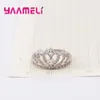 Anéis de banda Moda Charme Anel de Dedo Feminino Amado Coroa Estilo Belo Casamento Noivado Jóias Prata Esterlina 925 J230531