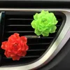 Interior Decorations Car Ornament Camellia Vent Outlet Perfume Clip Solid Fragrance Air Freshener Decoration Flower Aromatherapy Accessories 0209 L230523