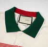 Polo Shirt Men T Shirt Fashion Ubranie Golf Slim Man Polos Button Tops Polos Pure Cotton Kolor Edge Lapel Short Sleeve Haft Fashion Black White