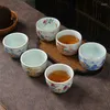 Cups Saucers Blue And White Porcelain Cup Ceramic Tea Pottery Drinkware Tableware Water Mug Wholesale