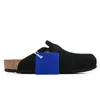 mannen vrouwen designer slippers klomp sandalen Boston zacht voetbed suède leer taupe mokka nerts tijm heren mode slijtage outdoor slippers schoenen