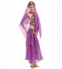 Stage Draag 4 stcs/set Bollywood Dance Costumes Belly Set voor vrouwen Chiffon Orientale kostuum