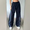 Striped Y2K Pants for Women Streetwear Fash Chic koreańskie spodnie harajuku swobodne spodnie dresowe spusty joggery szerokie nogi