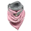 Шарфы модные шарф женщин печатать кнопку кнопки мягкая упаковка повседневная теплые платки Бохо обертывание зимы короткие