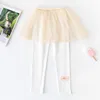 Barn designer kläder flickor sommar culottes byxor stjärna fairy gaze kjol leggings barn bowknot tights byxor andningsbara småbarn netto garn tutu pantskirts bc748