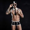Sexy Set JSY Sexy Men's Police Uniform Lingerie Set Cosplay Bodysuit Underwear Erotic Catsuit Porno Comes for Sex Role Play Outfits T230531