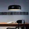 Hanglampen Ltaliaans Flossmithfield Eenvoudige hangende moderne eetkamerstudie Slaapkamer Tafel Decoratie Zwarte kroonluchter 60 cm