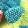 Bain Brosses Éponges Épurateurs Mousse Gant De Nettoyage Du Corps Salle De Bains Outil Mti Couleurs Gants Exfoliant Lavage Peau Spa Mas Cleaner Sho Dhmq6