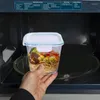 Tigelas vidro com tampas resistentes ao calor de calor recipientes de microondas selados para vegetais frutas cupcakes e salada