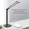 Lampes de table LED Double tête lampe de bureau bras oscillant Piano luminosité réglable température de couleur pour la maison