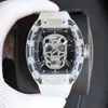 RM052-01 Superclone Active Tourbillon zegarki na rękę Luksusowy projektant czaszki RM52 Czarna Diamond Plerzone wyczerpane mechanika 1 XSRP LHU4 Ylel