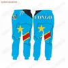 Calças nova bandeira do zaire joggers calças das mulheres dos homens engraçado dr congo sweatpants unisex punk rock rap personalizado plus size 7xl transporte da gota