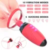 Masseur 10 fréquences Vibration mamelon vibrateur sexe Oral langue lécher stimulateur agrandissement du sein masseur produits de Masturbation féminine 80