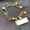 Chains Sweet Grace Cool Ocean Series 3D Cute Starfish Crab Rhinestone Pearl Bracelet