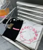 Xinxinbuy Men Designer Tee T Shirt 23ss Back Leaf Print London England Bawełna Kobiety Białe czarne XS-2xl