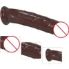 Massageador vibrador realista com ventosa sem ovo cristal transparente falo 7/8/9 Polegada adulto erótico traseiro masturbador