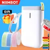 Printers Niimbot D11 Label Sticker Printer Mini Wireless Machine with Transpatent Label Sticker Paper Replacement Paper roll Color White