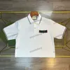 Xinxinbuy Men Designer Tee T Shirt 23SS Patch Leather Metal Pocket Kort ärm Cotton Women Black 318129 XS-XL