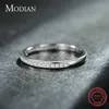 Band Ringen Modian Classic Simple 100 925 Sterling Silver Charm AAA Zirconia Finger Rings for Women Wedding Engagement Statement Sieraden J230531