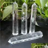Other Arts And Crafts Large Natural Clear Crystal Quartz Tower Point Obelisk Wand Healing 8.5Cm 16Cm Drop Delivery Home Garden Dhcqv