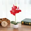 Kwiaty dekoracyjne stokrotka sztuczna symulowana roślina bonsai wewnętrzna rośliny orchidei