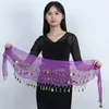 Stage Wear Sequins Oriental Dancing Bellydance Egyptian Belly Dance Skirts Latin Clothes Chiffon Girl Costume Dancer Jazz Beaded Hip Scarf