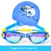 Caps 2022 Профессиональные детские HD Boys and Girls Goggles Водонепроницаемое анти туманное плавание оборудование P230531