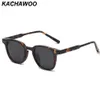 Kachoo square sunglasses men polarized tr90 frame rivet brown black sun glasses for women birthday gifts high quality handmade L230523