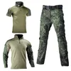 Jaktuppsättningar ryska CP Tactical Suit Camo Military Combat Uniform Army Airsoft Paintball Training Clothing Hunting Cargo Pants Pads Safari 230530
