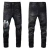 Jeans bleu masculin streetwear décontracté jeans slim slim fit