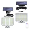 Split Solar Wall Lamp 108LED 153LED 150COB 210LED Outdoor Waterproof 3 Lases Motion Sensor Garden Yard Garage Lights