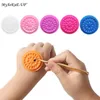 Brushes HOT 100pcs Colorful Disposable Plastic Flower Eyelash Holder Sticker Glue Adhesive Pallet For Eyelash Extension Makeup Tools