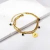 Bracciale in acciaio inossidabile placcato oro Pvd 18k libero all'ingrosso Braccialetto di fascino della catena dei gioielli impermeabili di modo su ordinazione all'ingrosso