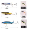 Baits Lures 1 Pcs 10cm14cm Topwater Fishing Lure Whopper Popper Artificial Bait Hard Plopper Soft Rotating Tail Tackle 230530