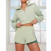 Kvinnors spårningsdräkter Yoga Shorts Bh Sports Top Women's Suit Fitness Leg Gym Seamless Yoga Set P230531
