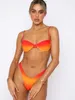 2023 New Women's Swimwear Sexy Push Up thong Mini Bikini Set Tie Dye Print Beach Suit Brazil Biquini Two Piece P230530