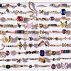 Bandringar 20pcslot Trendy Colorful Crystal Zircon Rings for Women Girls Blanda Design Luxury Rhinestone Butterfly Snake Finger Ring Jewelry J230531