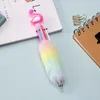 Slumpmässig 1 st Creative Personalized Flamingo Styling Ballpoint Pen Colorful Plush Decorative Students Stationy