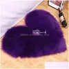 Carpets Plush Office Bedroom Soft Comfortable Simple Fluffy Cushion Mat Heartshaped Thickened Nonslip Hairy Fur Rugs Customized Drop Dhb8G