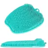 Sets Sets Silikon Fußmassag Pinsel Duschmassage Badezimmer Nonslip Bad Matte Foot Antislip Matte Scrubber Vorhang