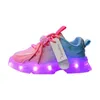스니커즈 어린이 led 신발 소년 소녀 빛 LED 빛나는 메쉬 통기성 화려한 조명 빛나는 밑창 230530
